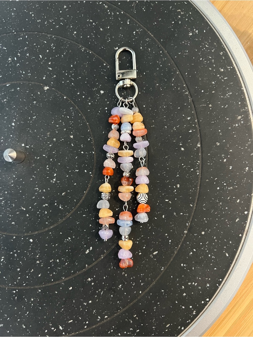 Beaded Multi-Color Keychain Charm - Picture 2 of 3